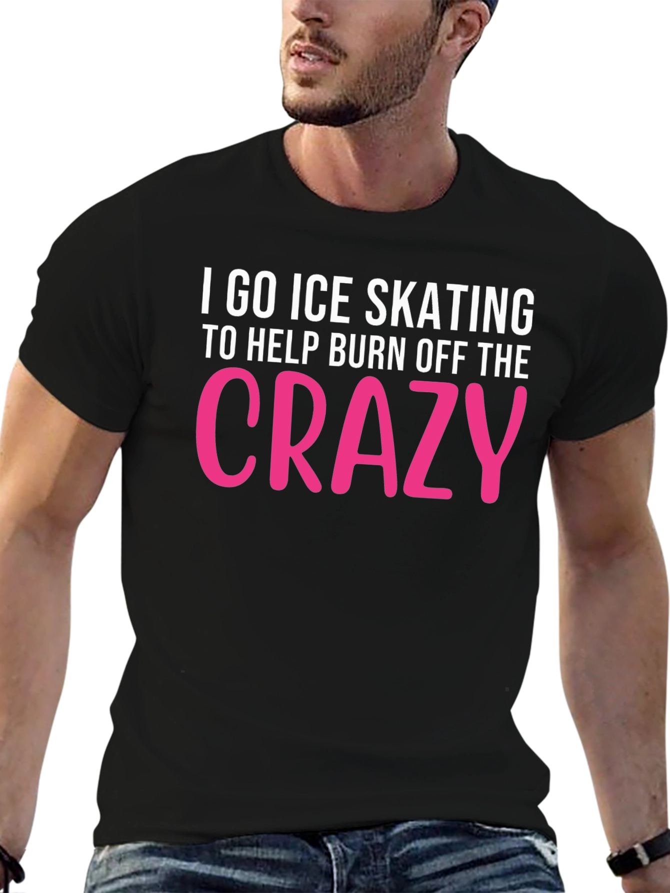 Ice Skating Crazy Funny Graphic T-Shirt