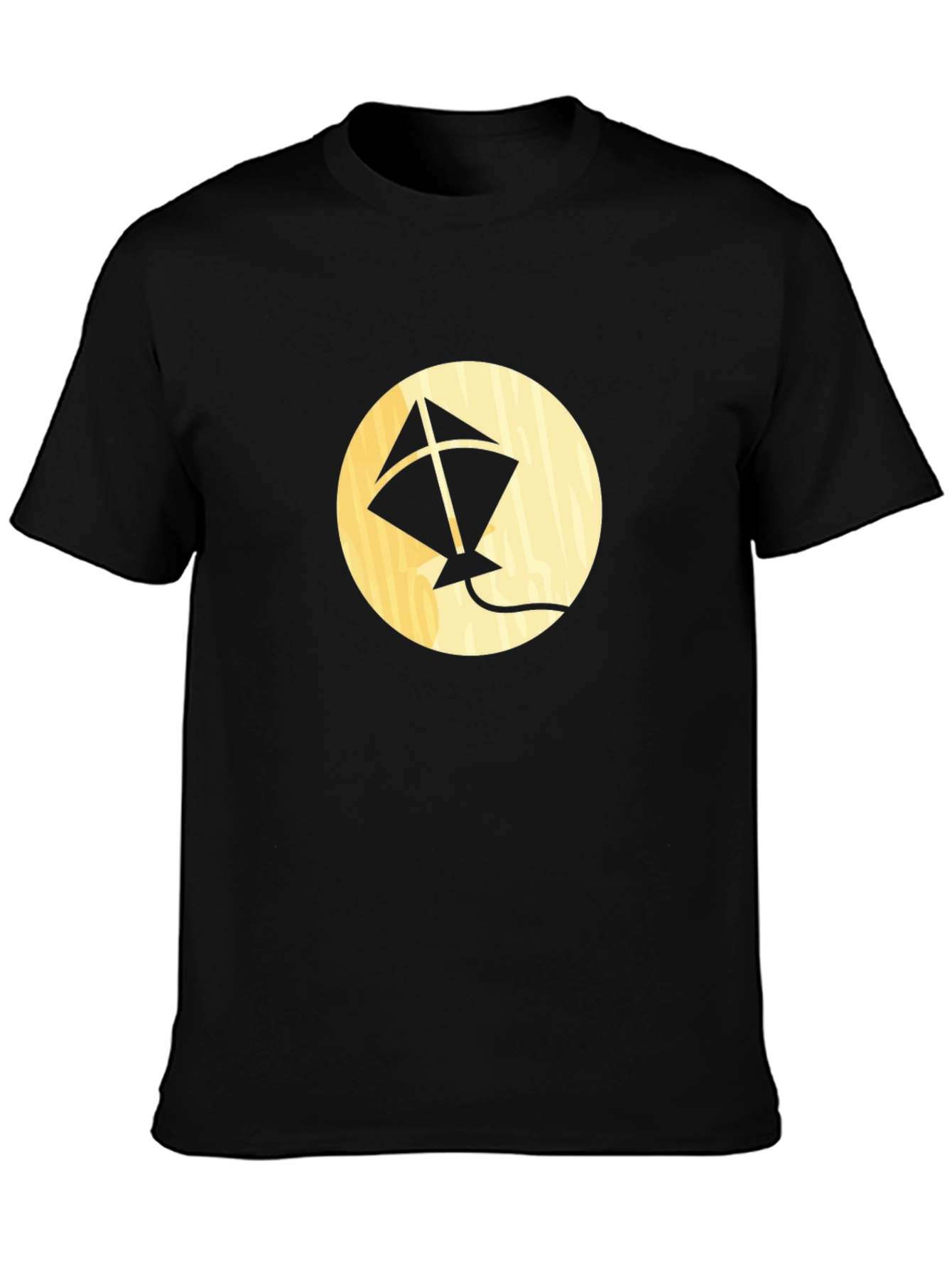 Kite Graphic Tee - Black Cotton Casual Shirt