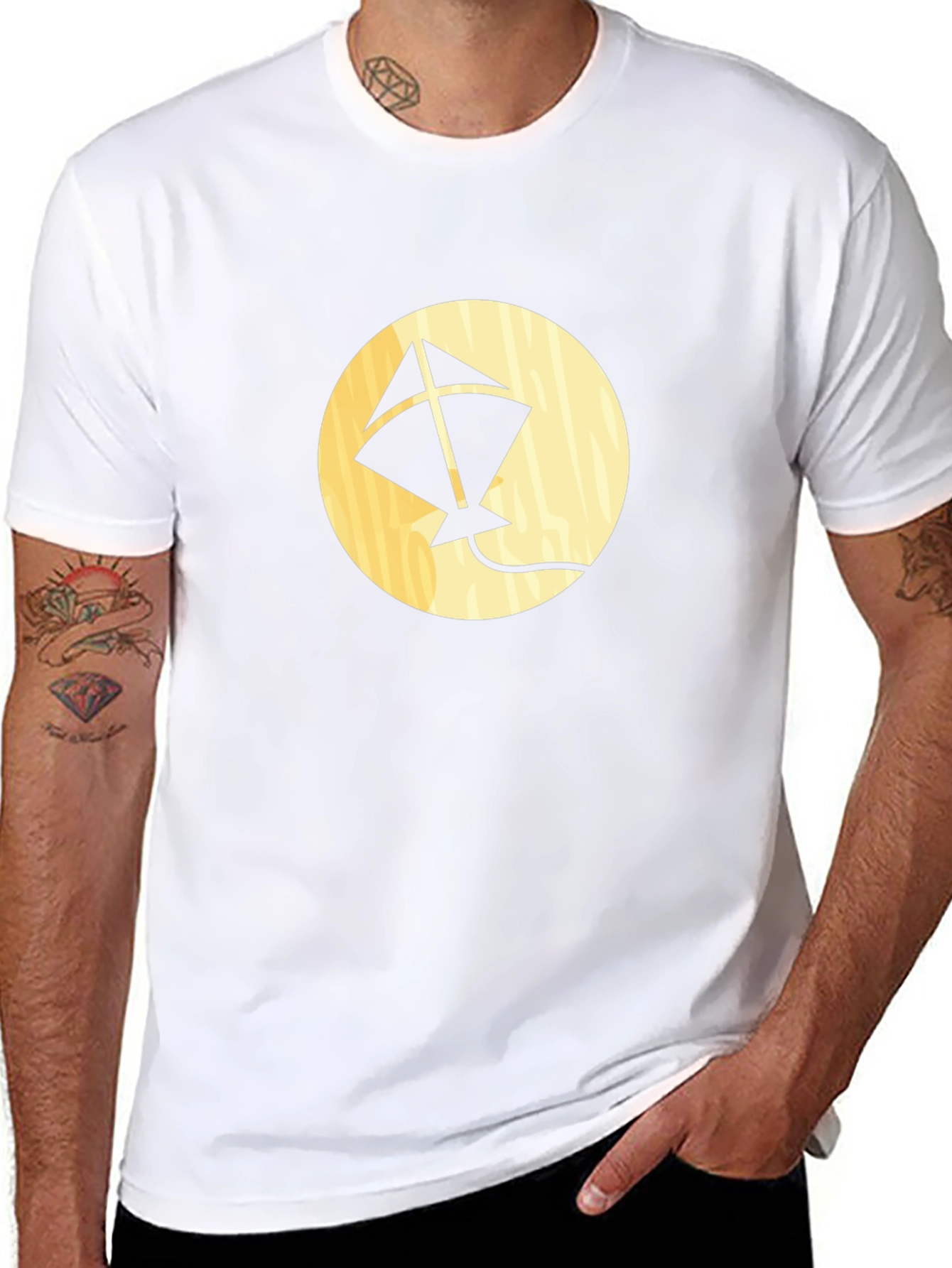 Kite Graphic Tee - Black Cotton Casual Shirt