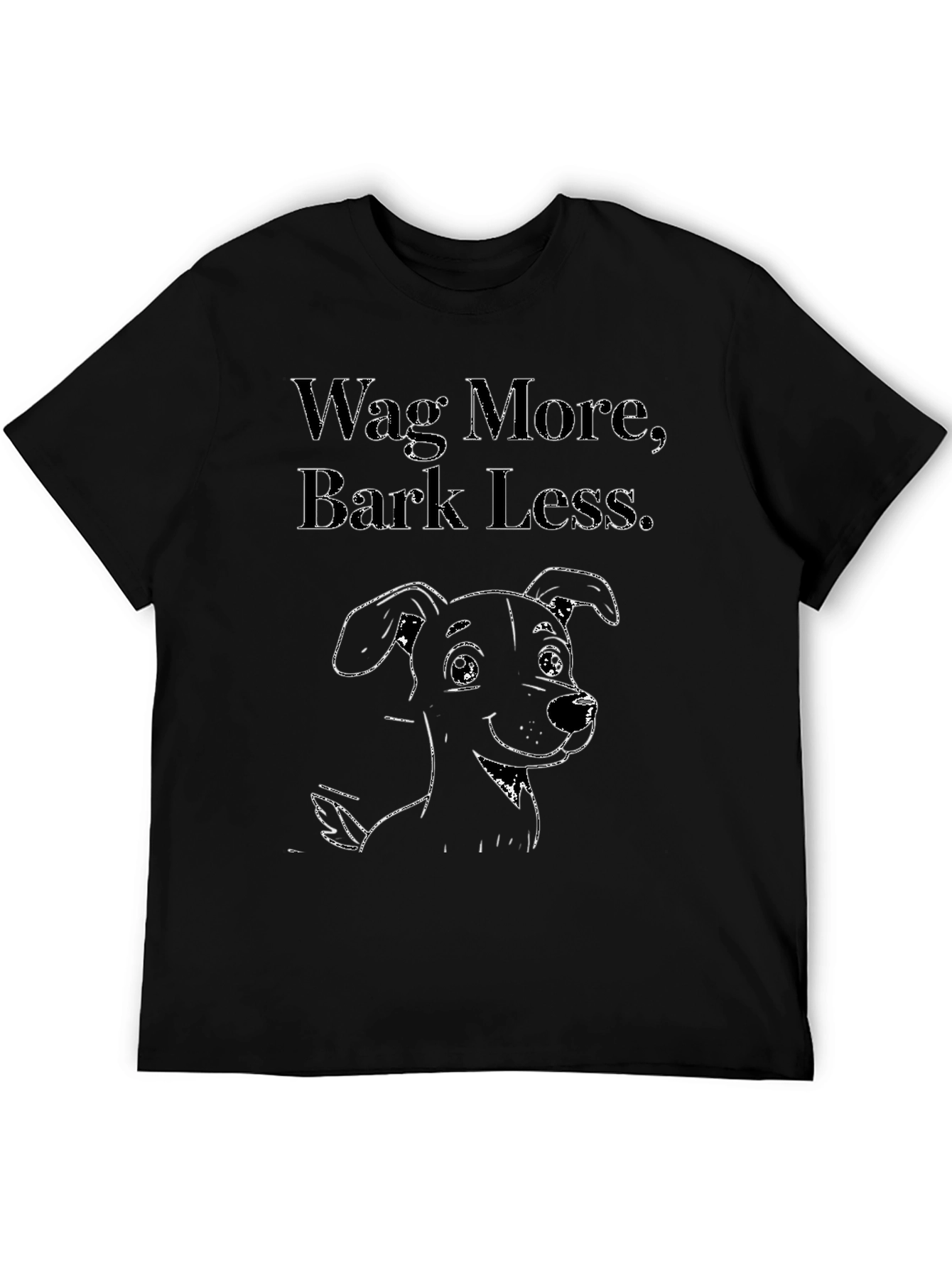Wag More Bark Less Dog Graphic Tee