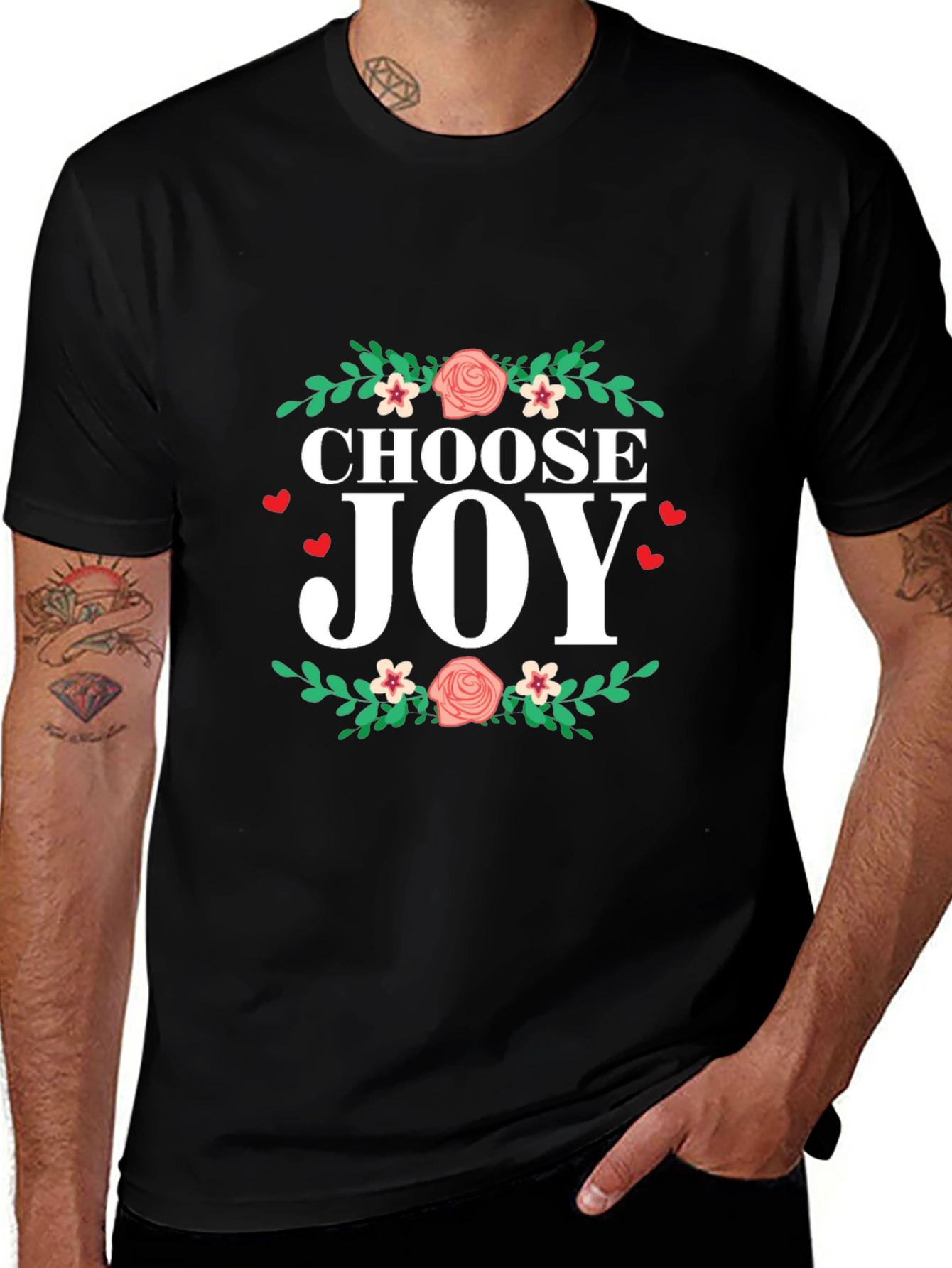 Choose Joy Floral Graphic T-Shirt