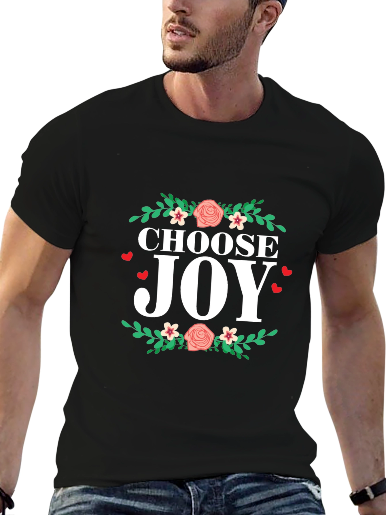 Choose Joy Floral Graphic T-Shirt