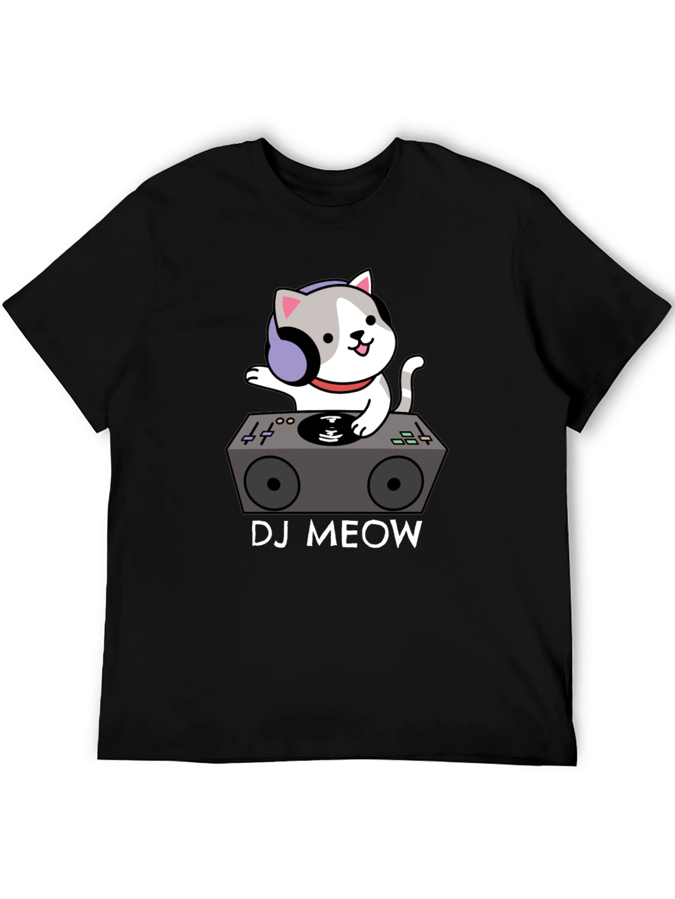 DJ Meow T-Shirt - Funny Cat DJ Graphic Tee