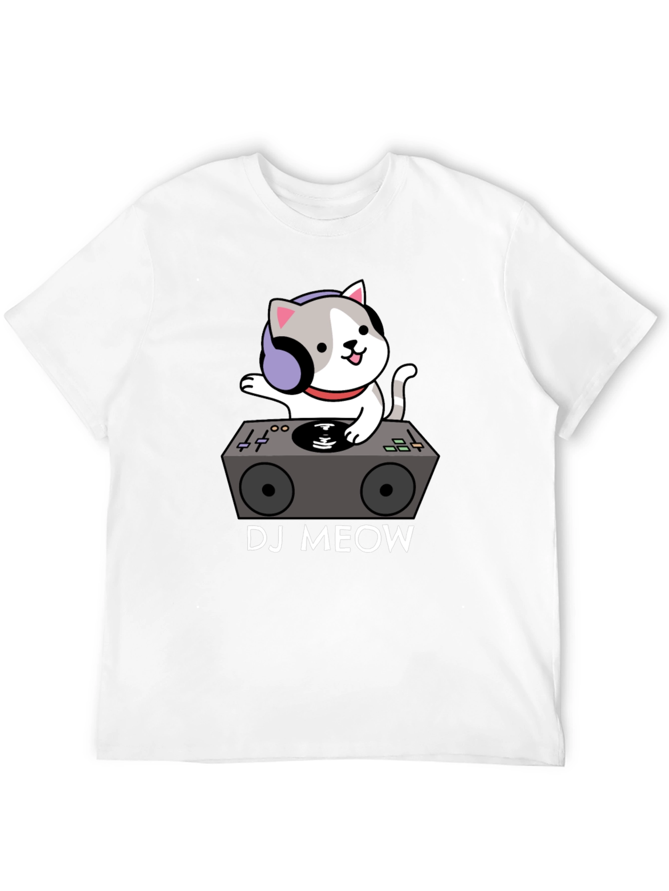 DJ Meow T-Shirt - Funny Cat DJ Graphic Tee
