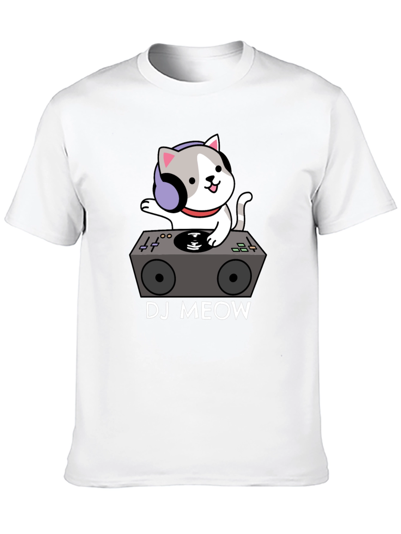 DJ Meow T-Shirt - Funny Cat DJ Graphic Tee