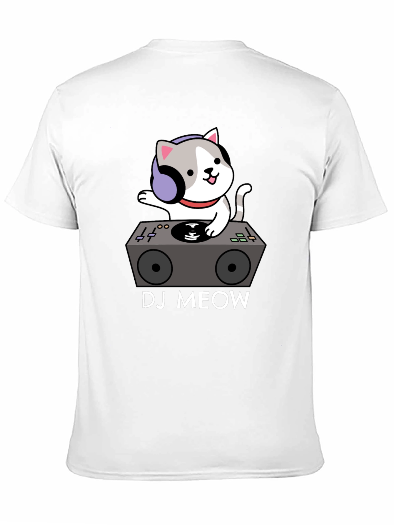 DJ Meow T-Shirt - Funny Cat DJ Graphic Tee