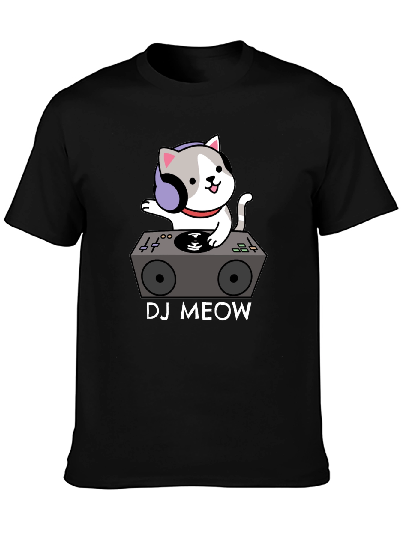 DJ Meow T-Shirt - Funny Cat DJ Graphic Tee
