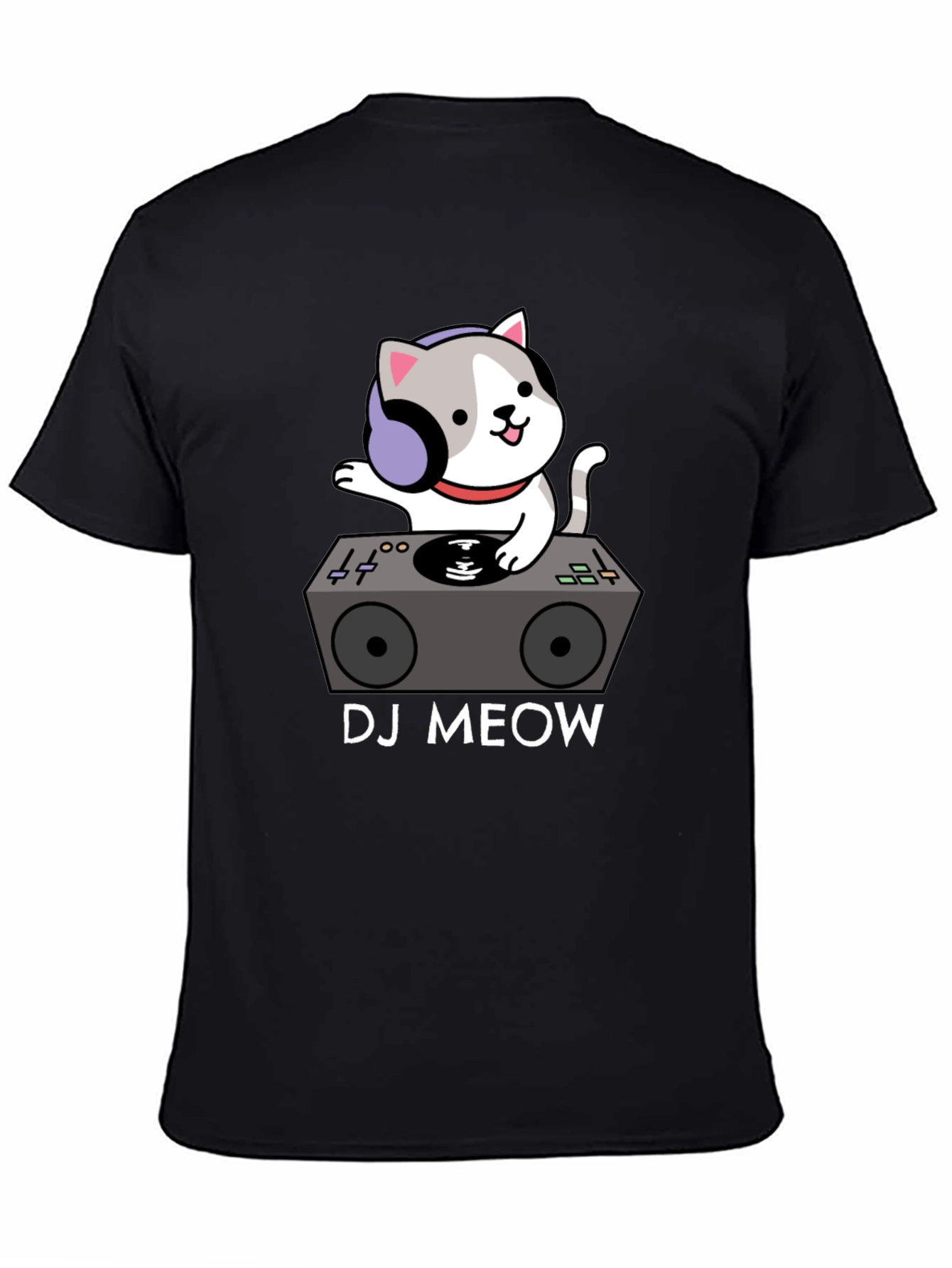 DJ Meow T-Shirt - Funny Cat DJ Graphic Tee