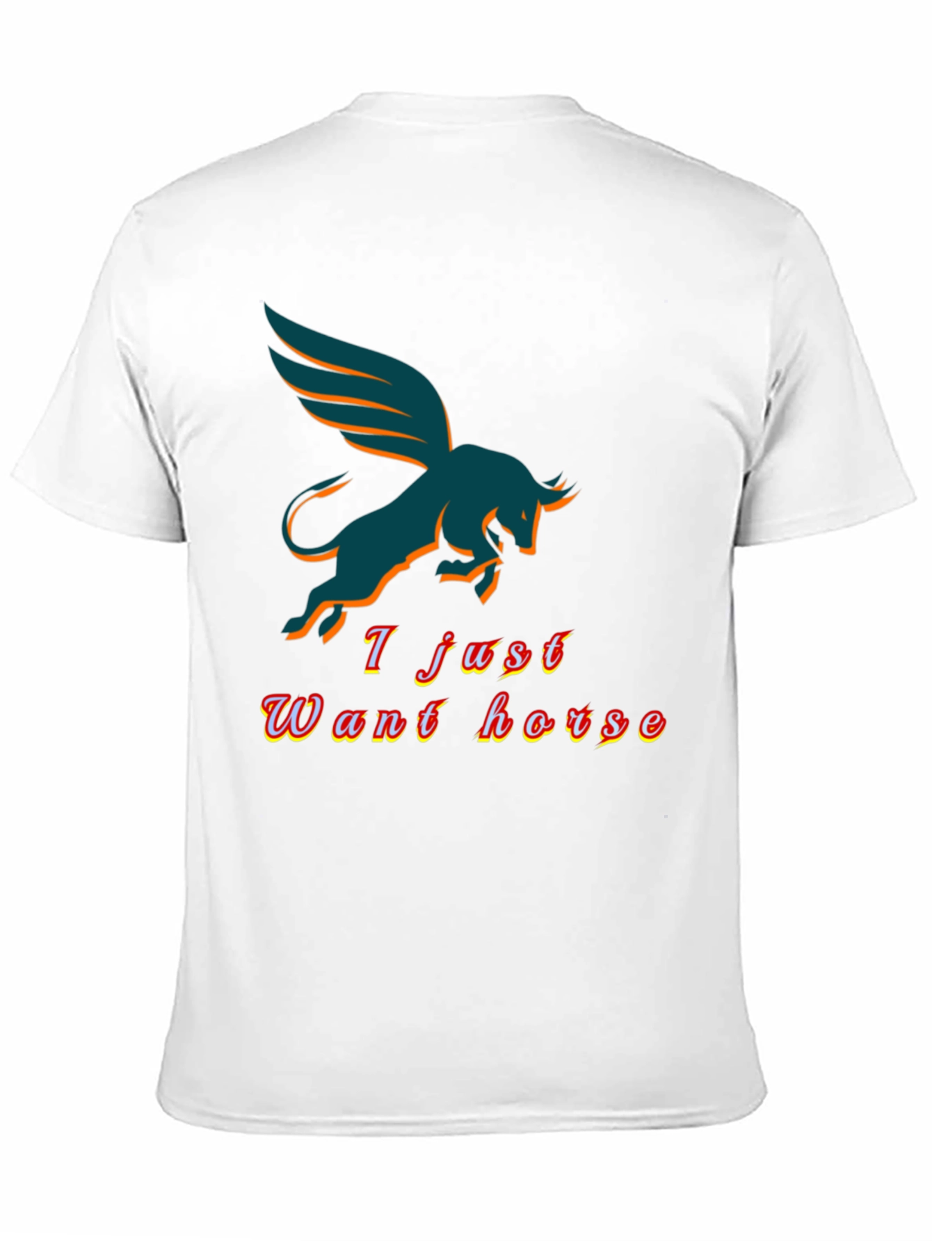 Winged Bull T-Shirt - I Just Want Horse