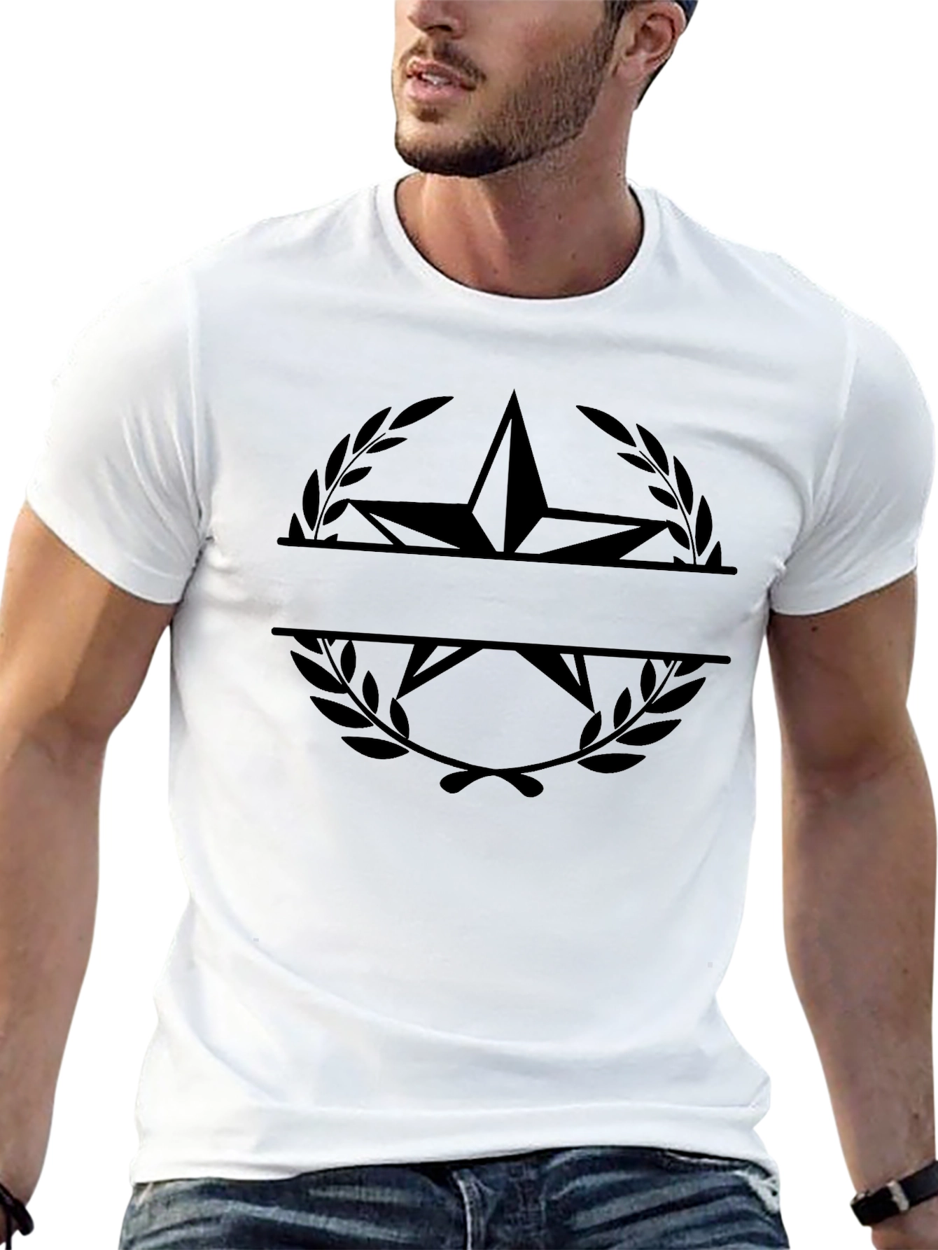 Black Star & Laurel Graphic Tee