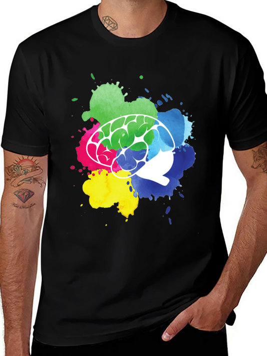 Colorful Brain Splatter T-Shirt