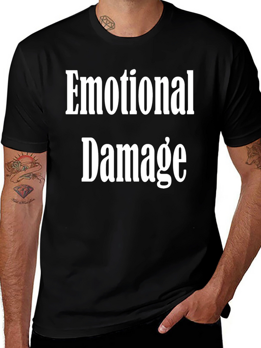 Emotional Damage Graphic Tee - Soft Cotton Black T-Shirt