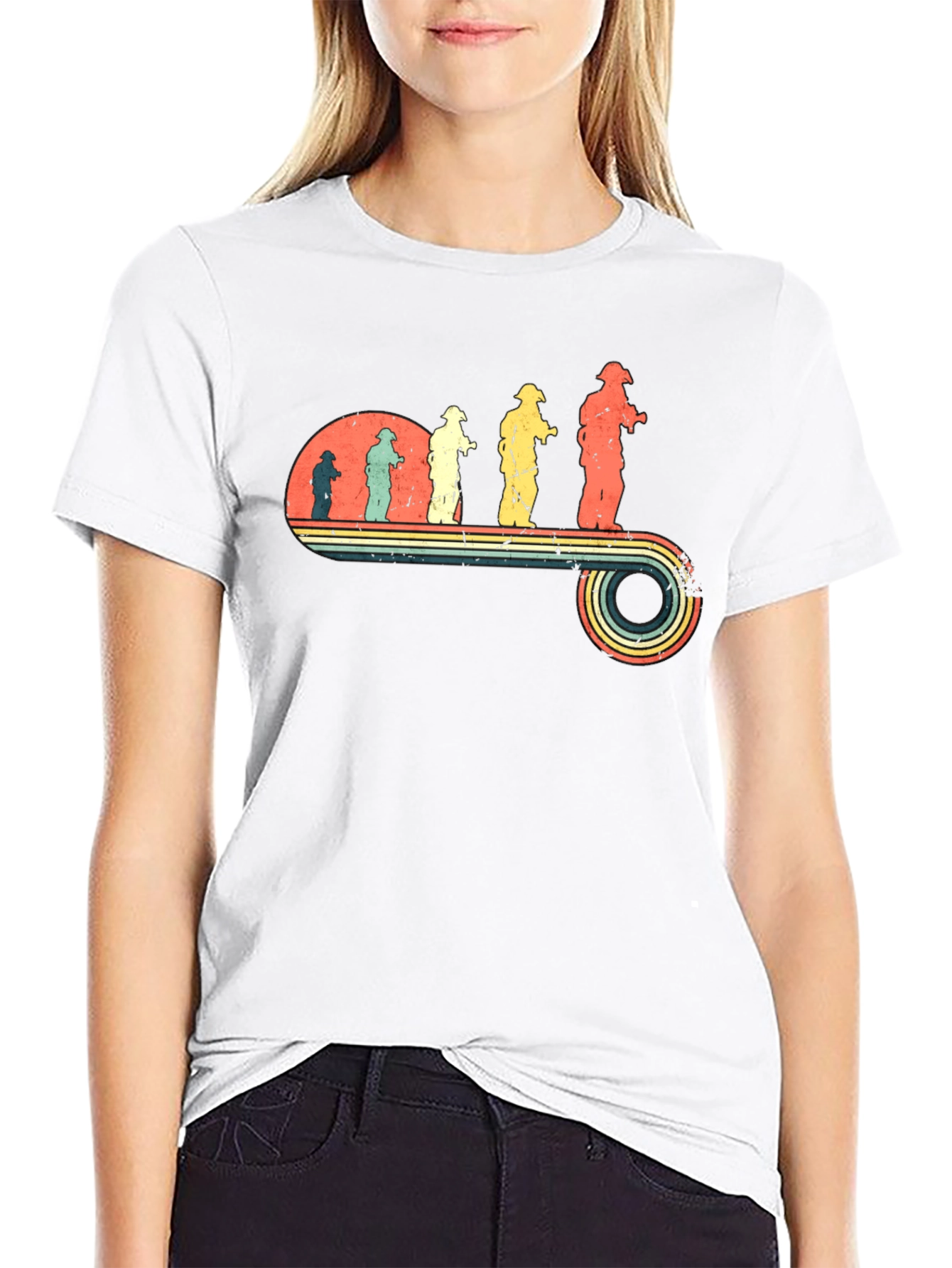 Retro Firefighter Evolution T-Shirt