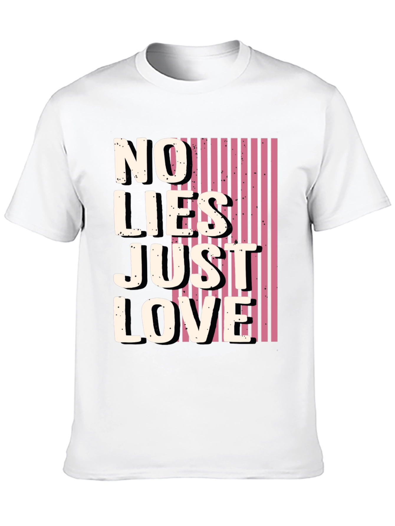 No Lies Just Love Graphic Tee - Black