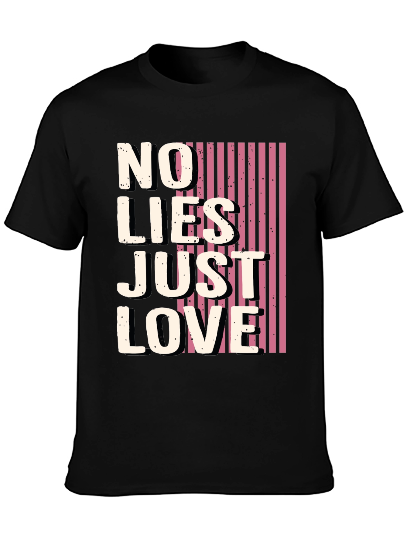 No Lies Just Love Graphic Tee - Black