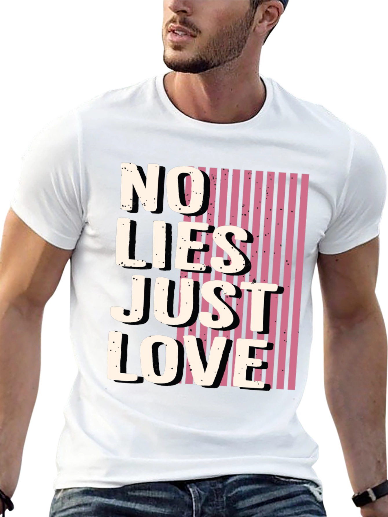 No Lies Just Love Graphic Tee - Black