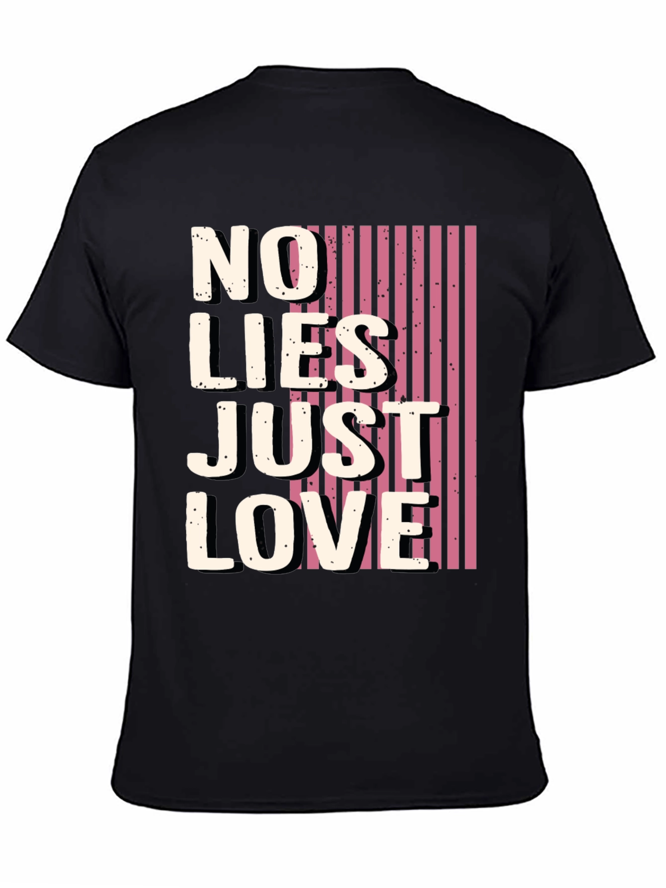 No Lies Just Love Graphic Tee - Black