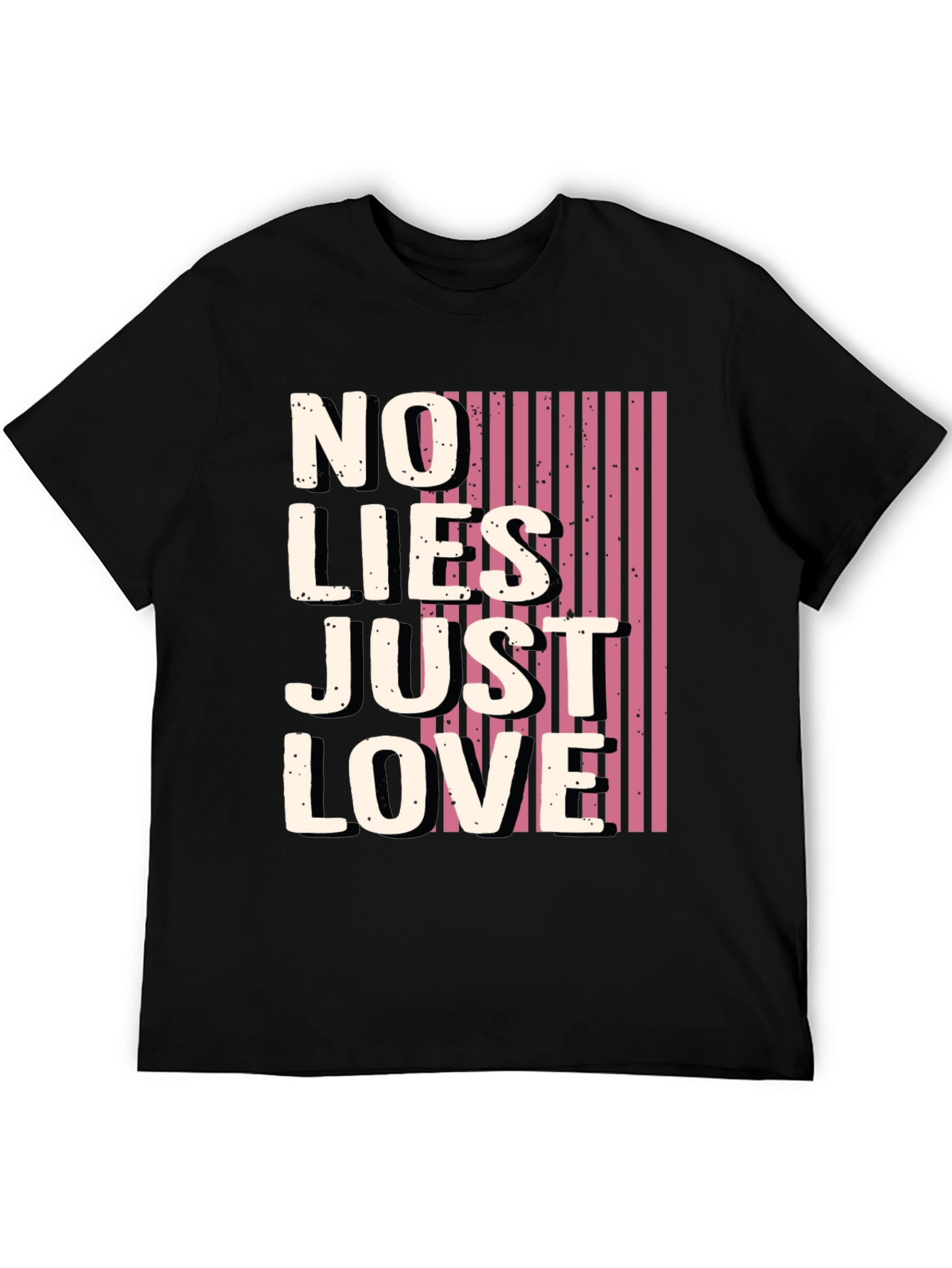 No Lies Just Love Graphic Tee - Black
