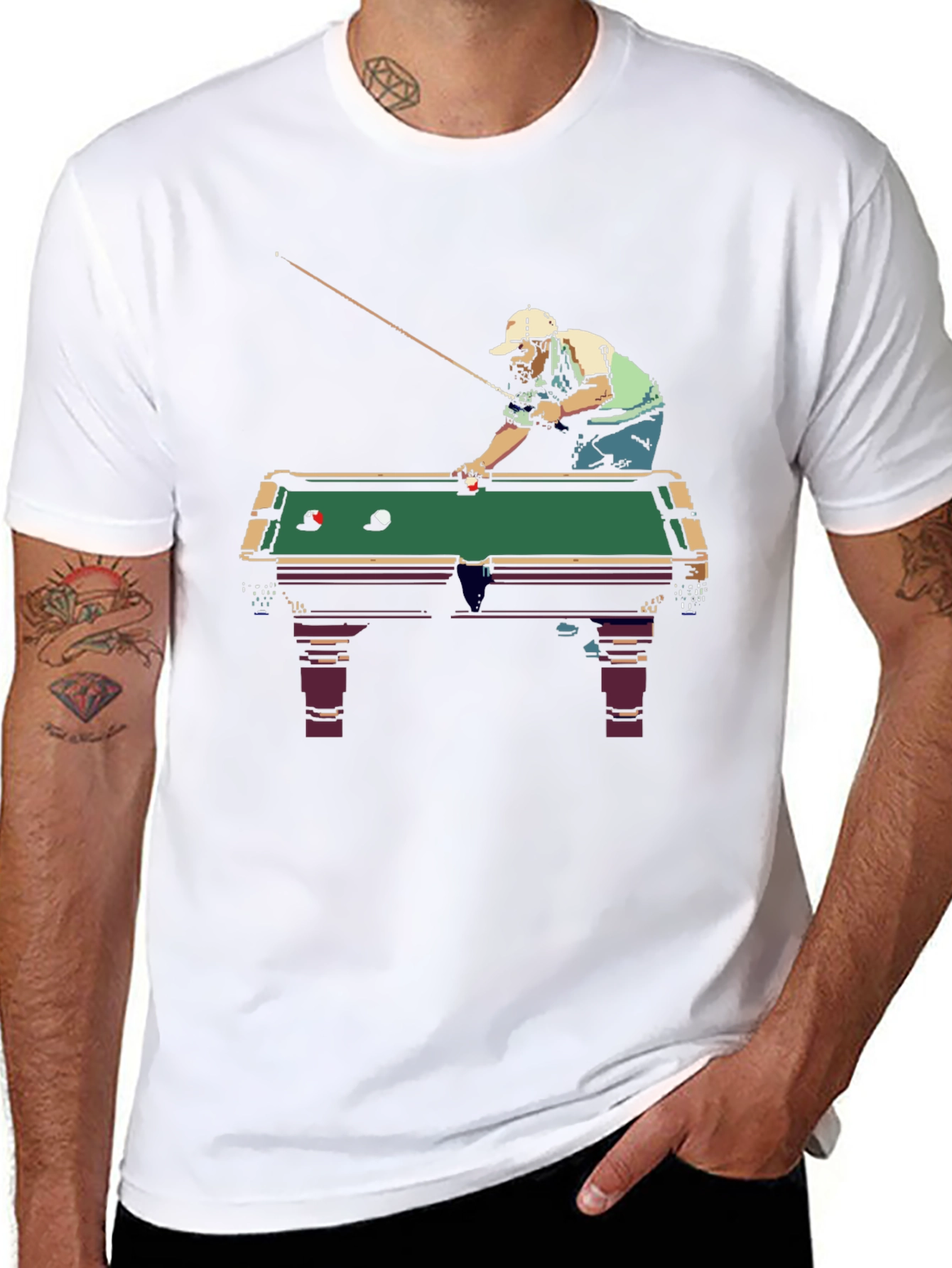 Billiard Player Graphic Tee - Cool & Casual!