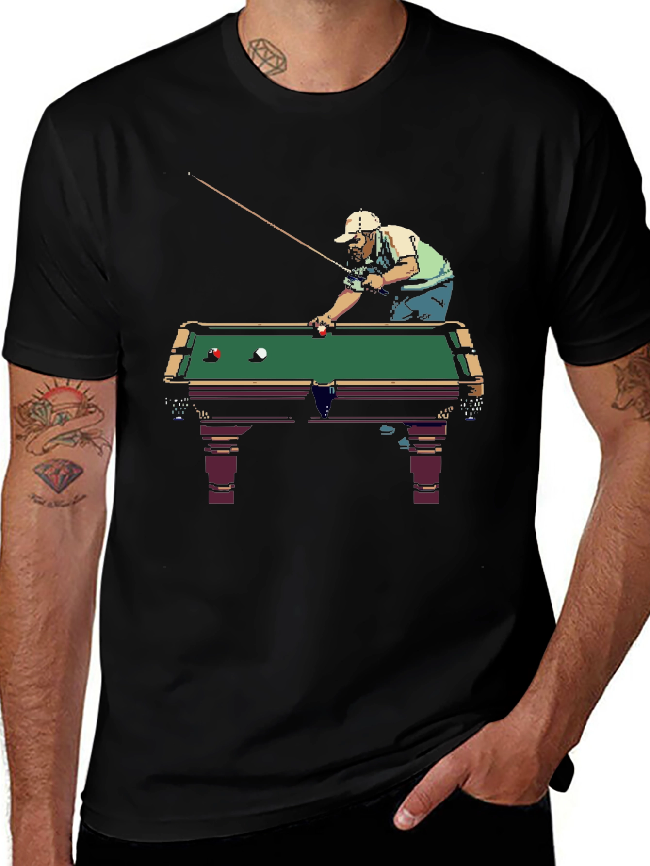 Billiard Player Graphic Tee - Cool & Casual!
