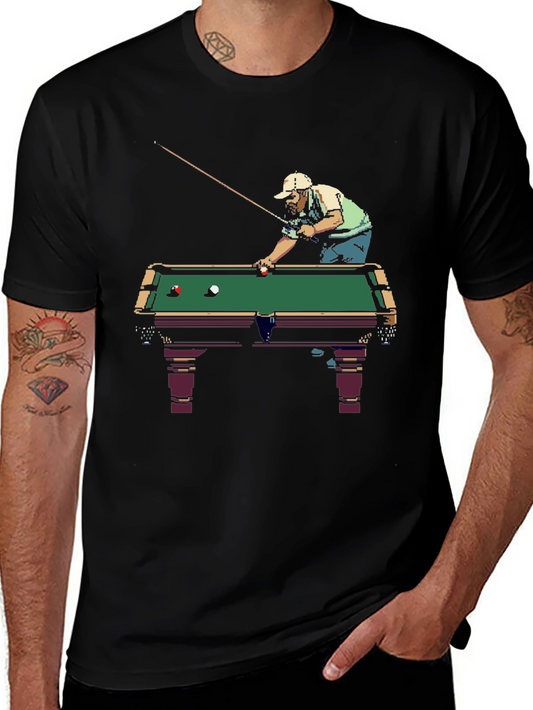 Billiard Player Graphic Tee - Cool & Casual!