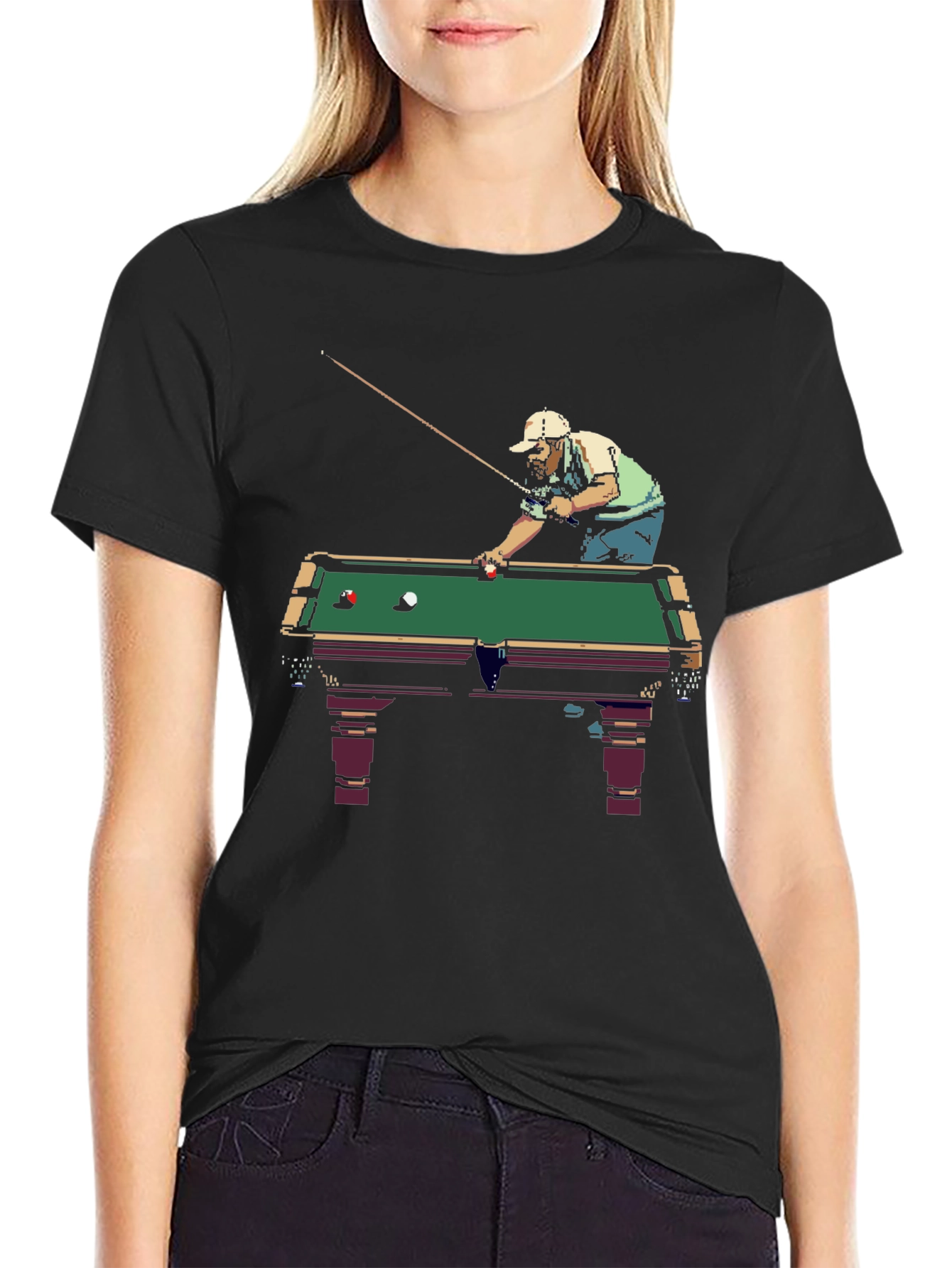 Billiard Player Graphic Tee - Cool & Casual!