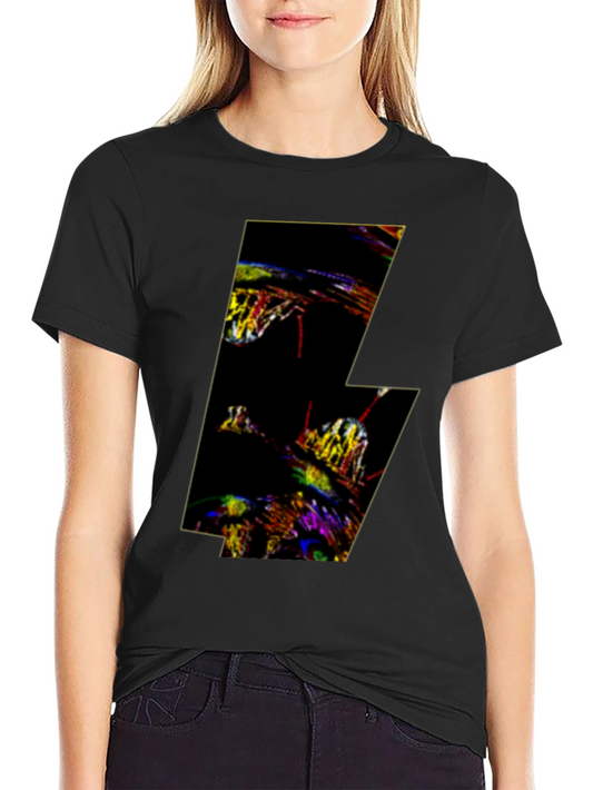 Abstract Lightning Bolt Graphic T-Shirt