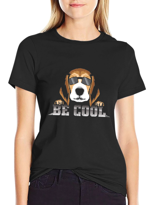 Be Cool Dog Graphic T-Shirt