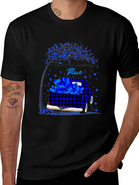 In April We Wear Blue Awareness T-Shirt