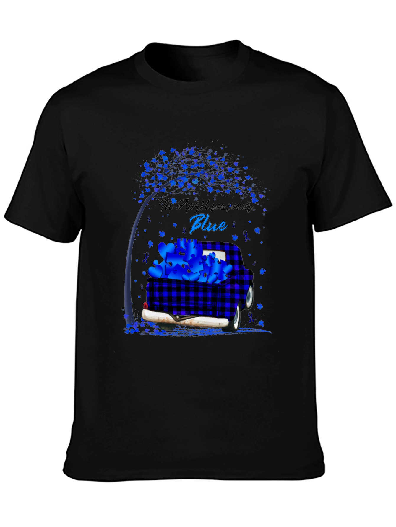 In April We Wear Blue Awareness T-Shirt
