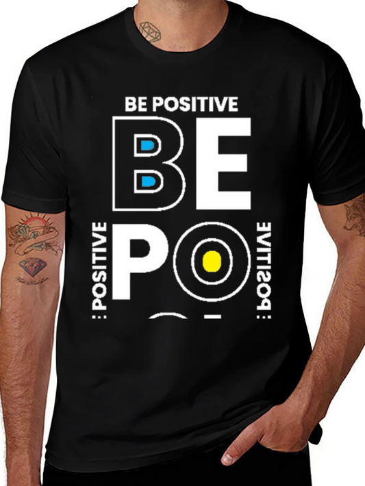 Be Positive Graphic T-Shirt - Black