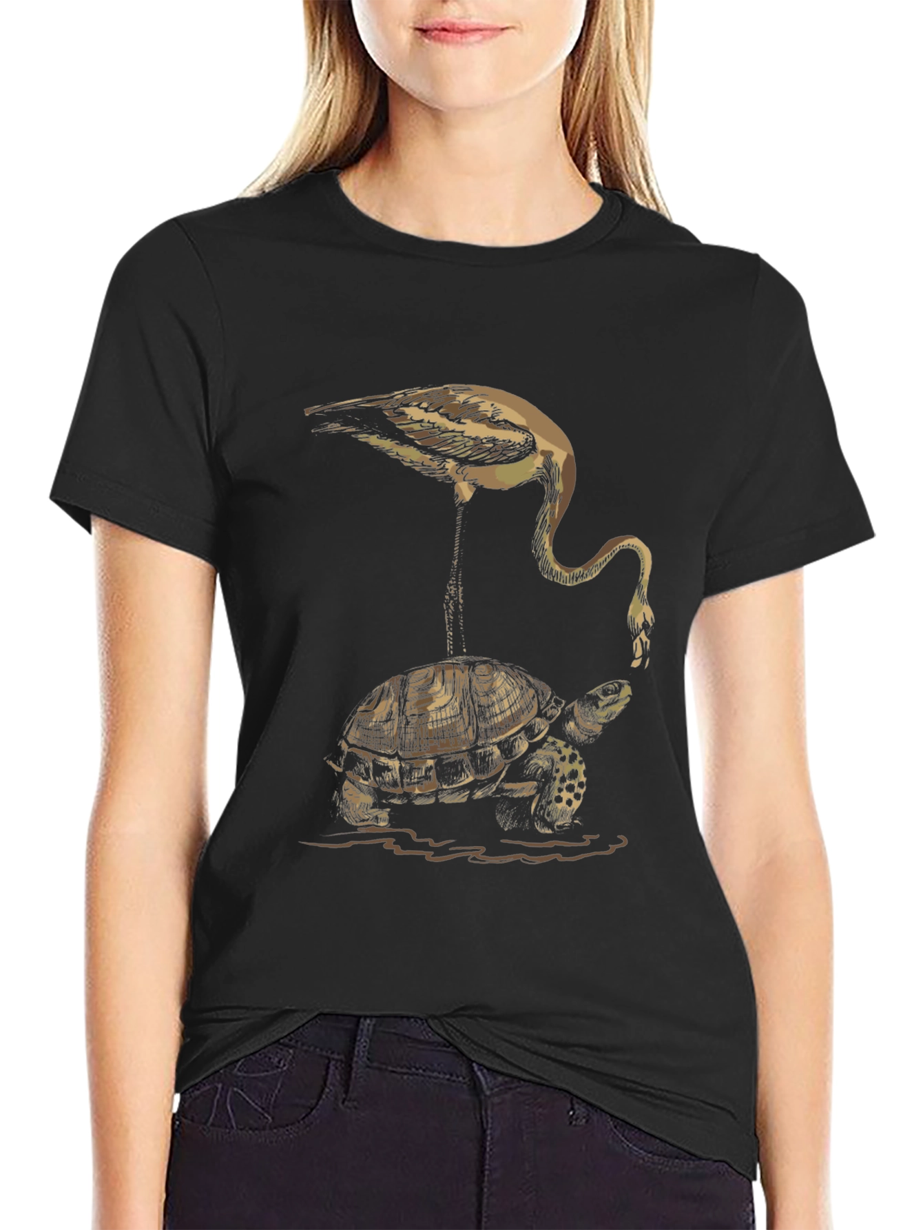 Turtle & Flamingo Graphic Tee