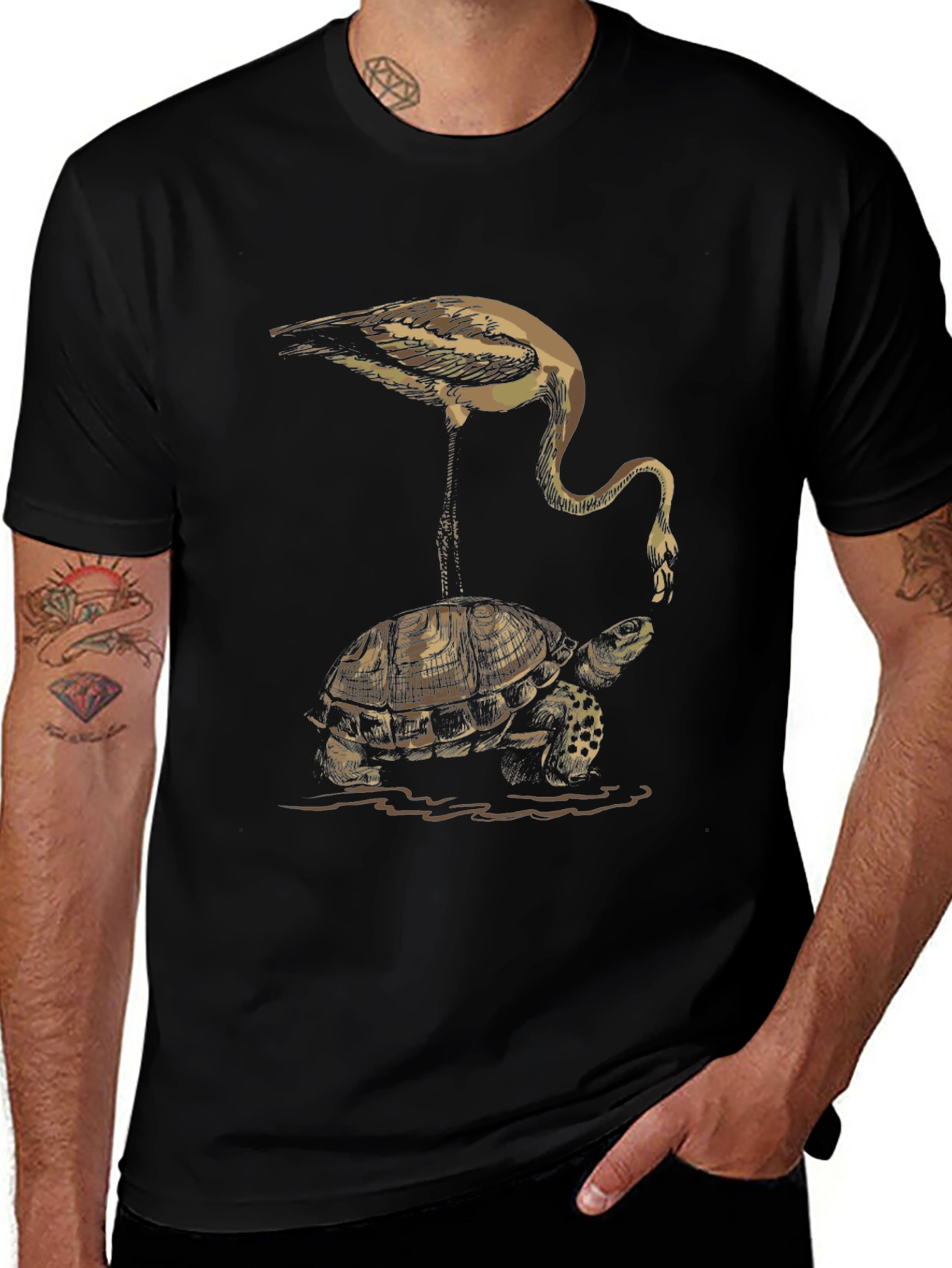 Turtle & Flamingo Graphic Tee