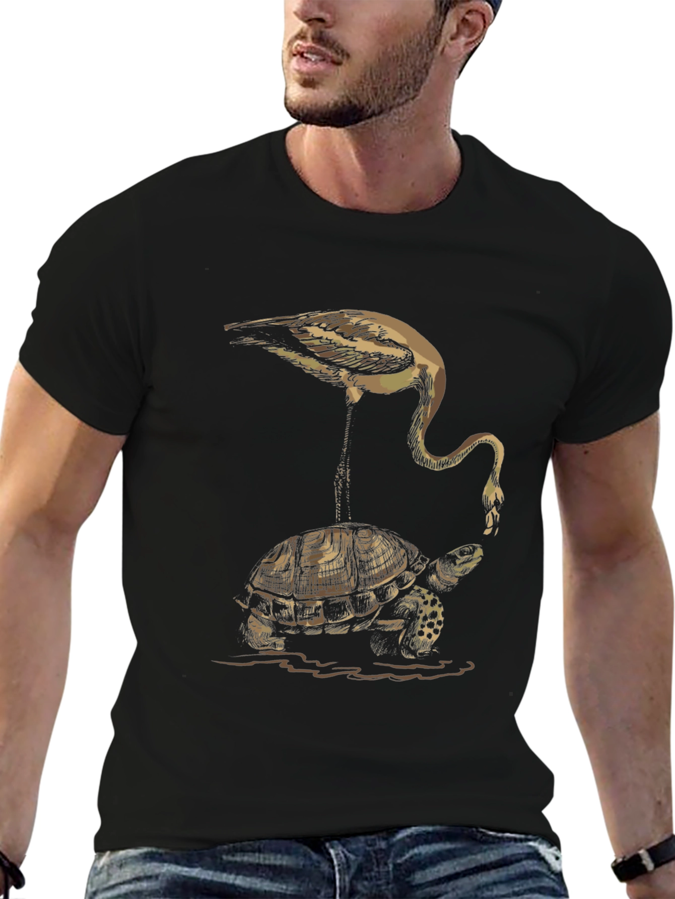 Turtle & Flamingo Graphic Tee