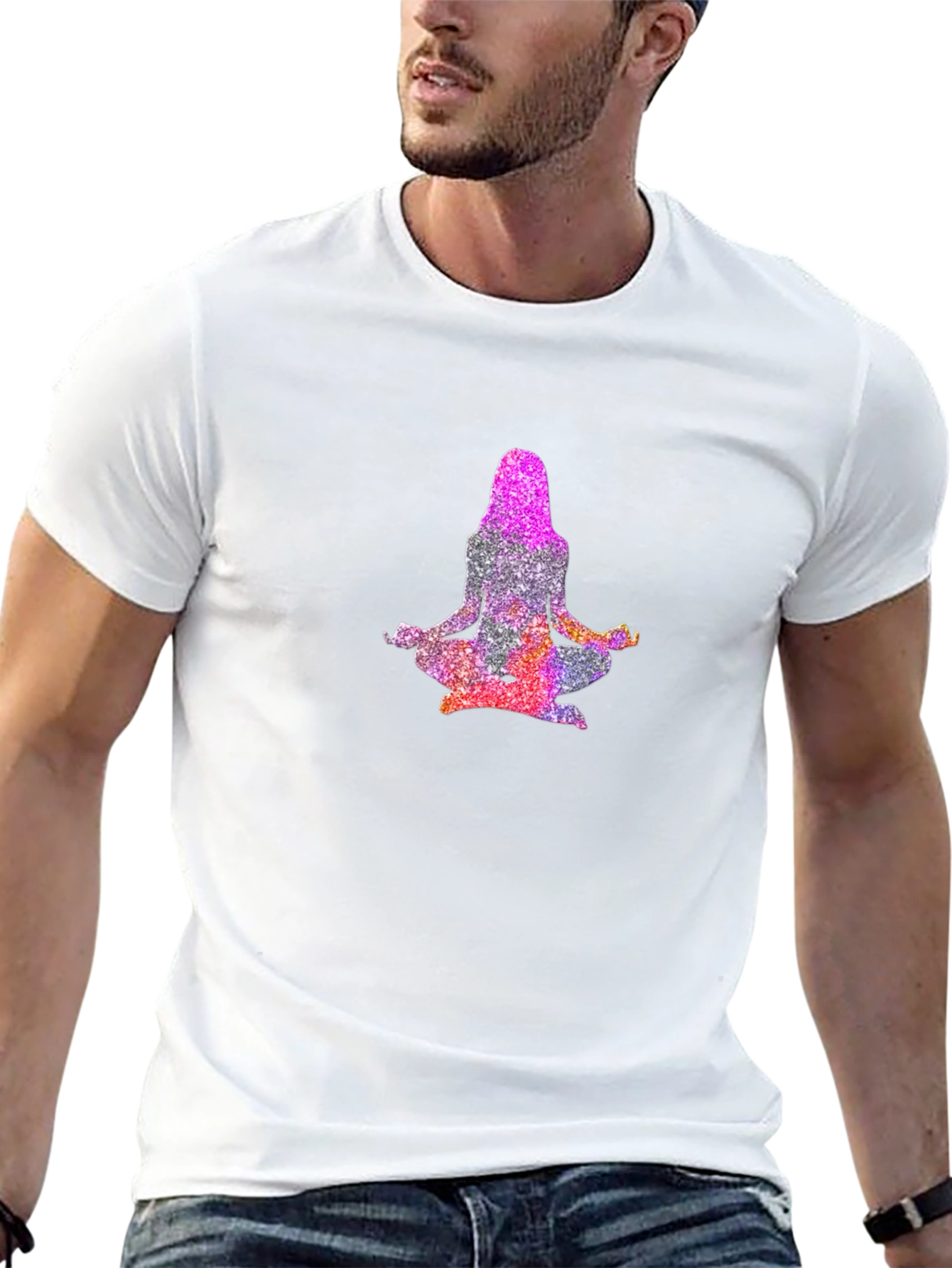 Meditative Glitter Yoga Tee