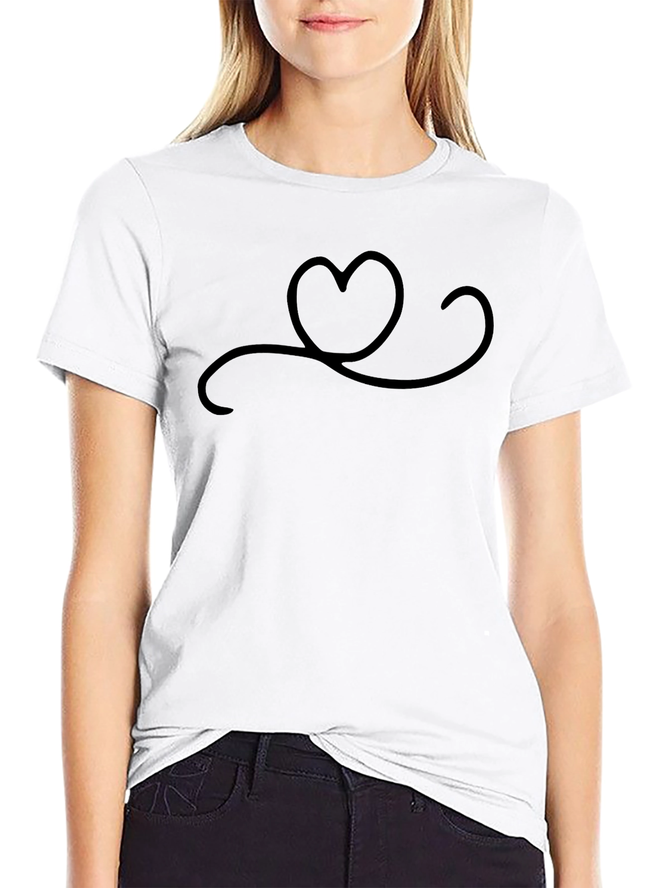 Heartbeat Stethoscope T-Shirt - Black Cotton Tee