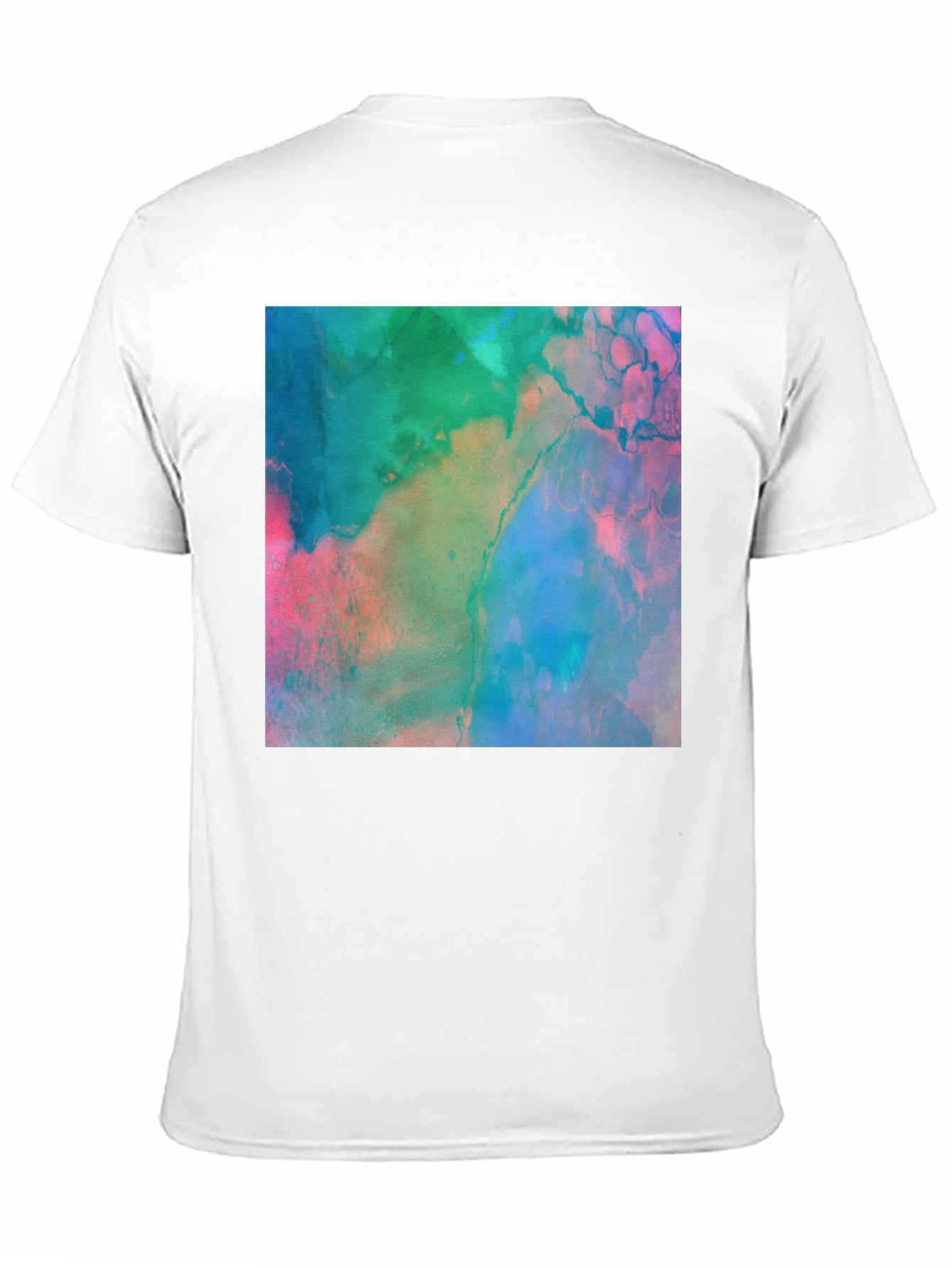 Abstract Art Print Black Tee - Modern Style
