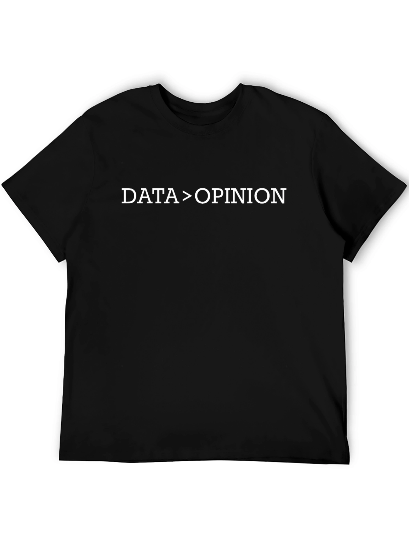 Data Over Opinion Graphic Tee - Black