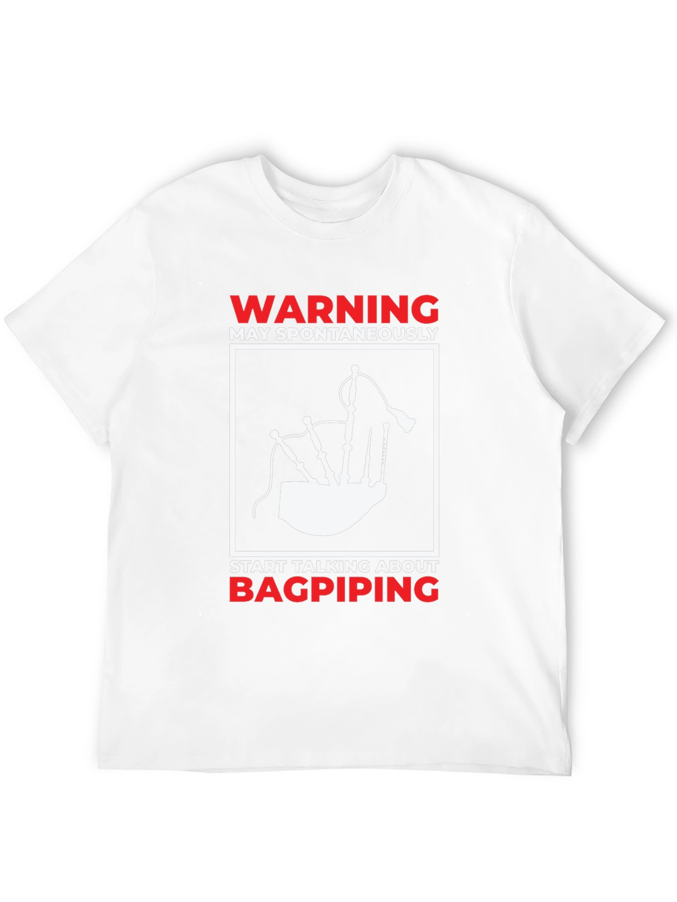 Bagpiping Warning Graphic Tee