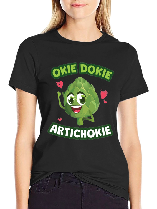 Okie Dokie Artichokie Black Graphic T-Shirt