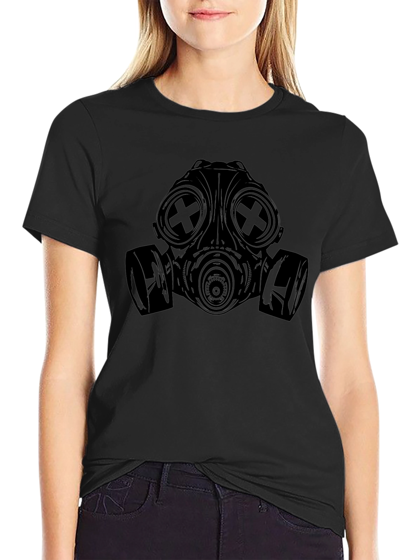 Gas Mask Graphic Tee - Dark Aesthetic Shirt