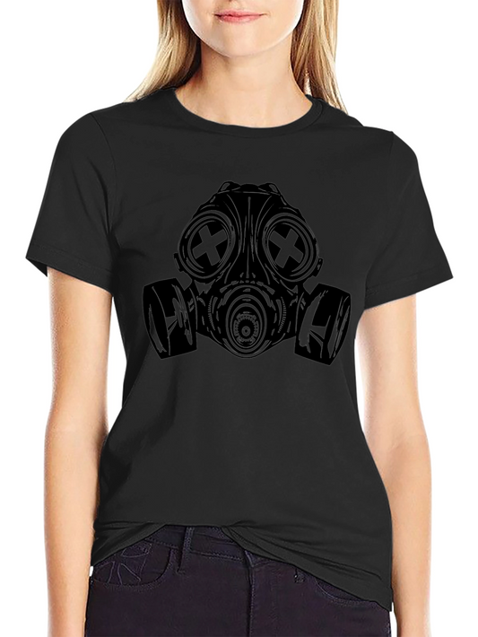 Gas Mask Graphic Tee - Dark Aesthetic Shirt
