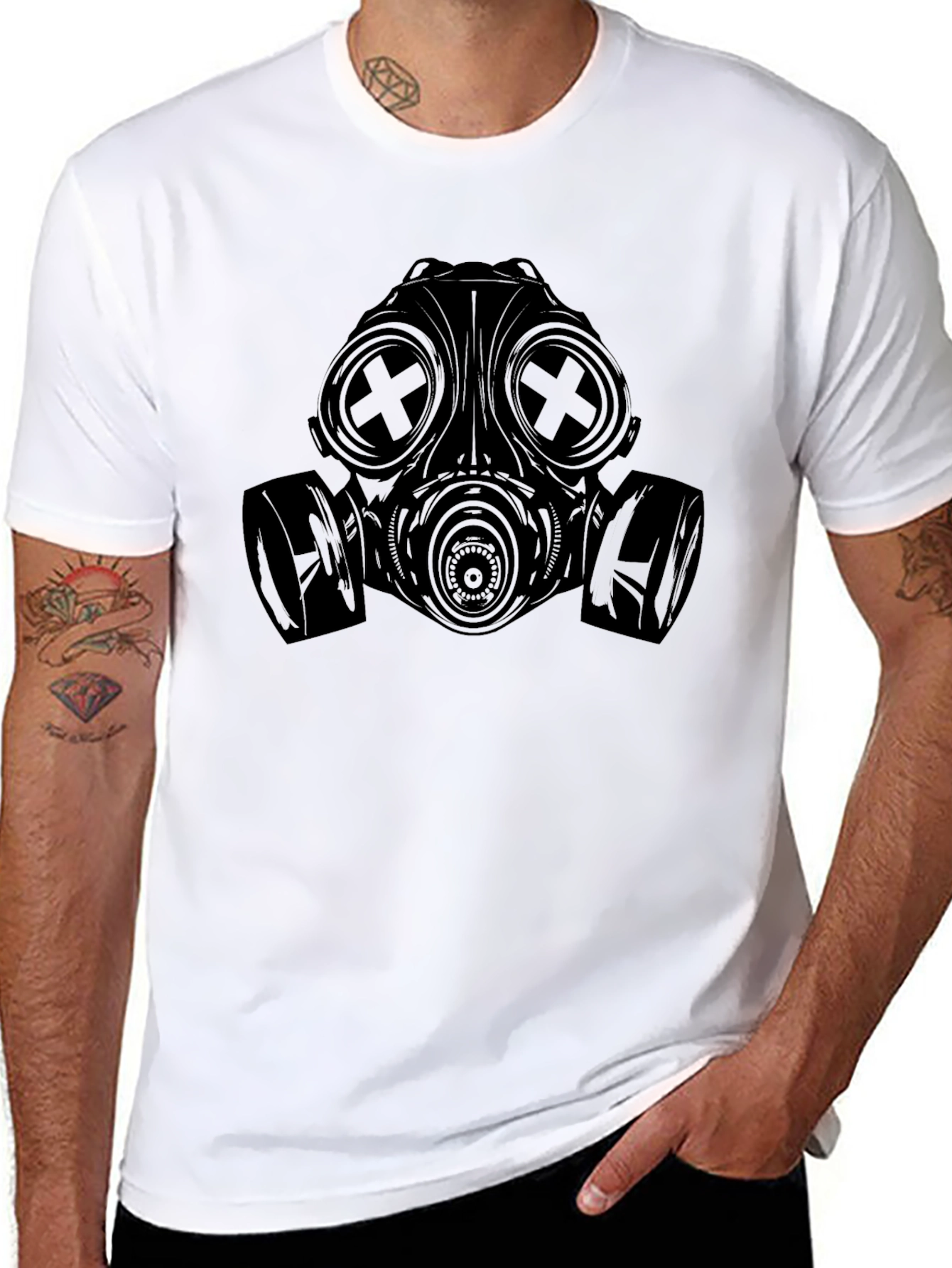 Gas Mask Graphic Tee - Dark Aesthetic Shirt