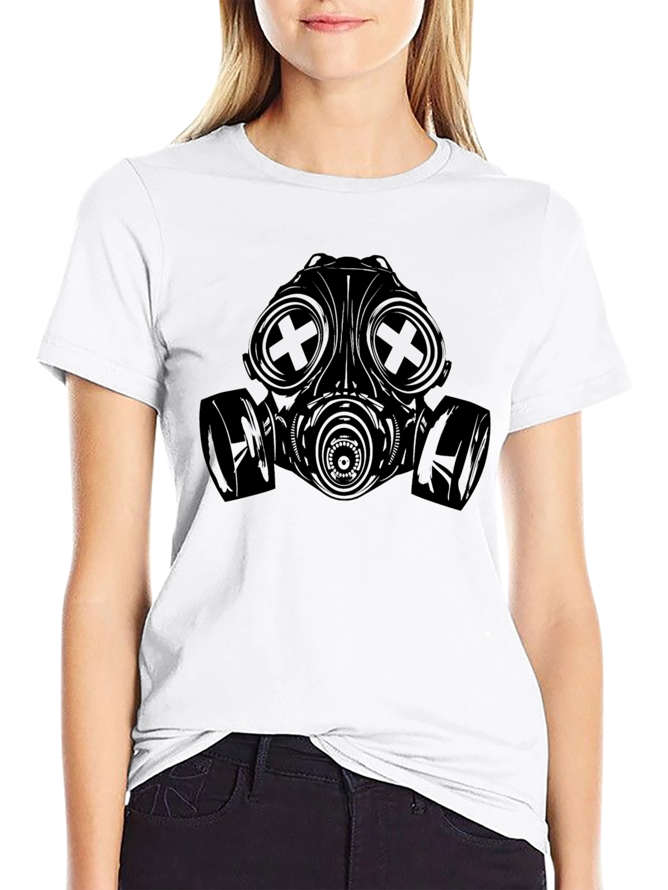 Gas Mask Graphic Tee - Dark Aesthetic Shirt
