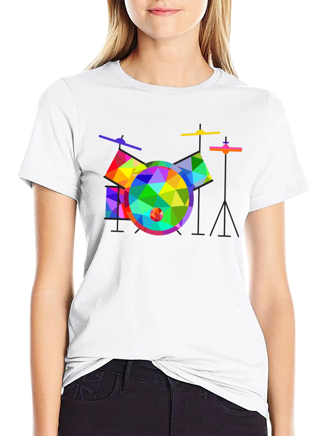 Geometric Drum Set Graphic Tee