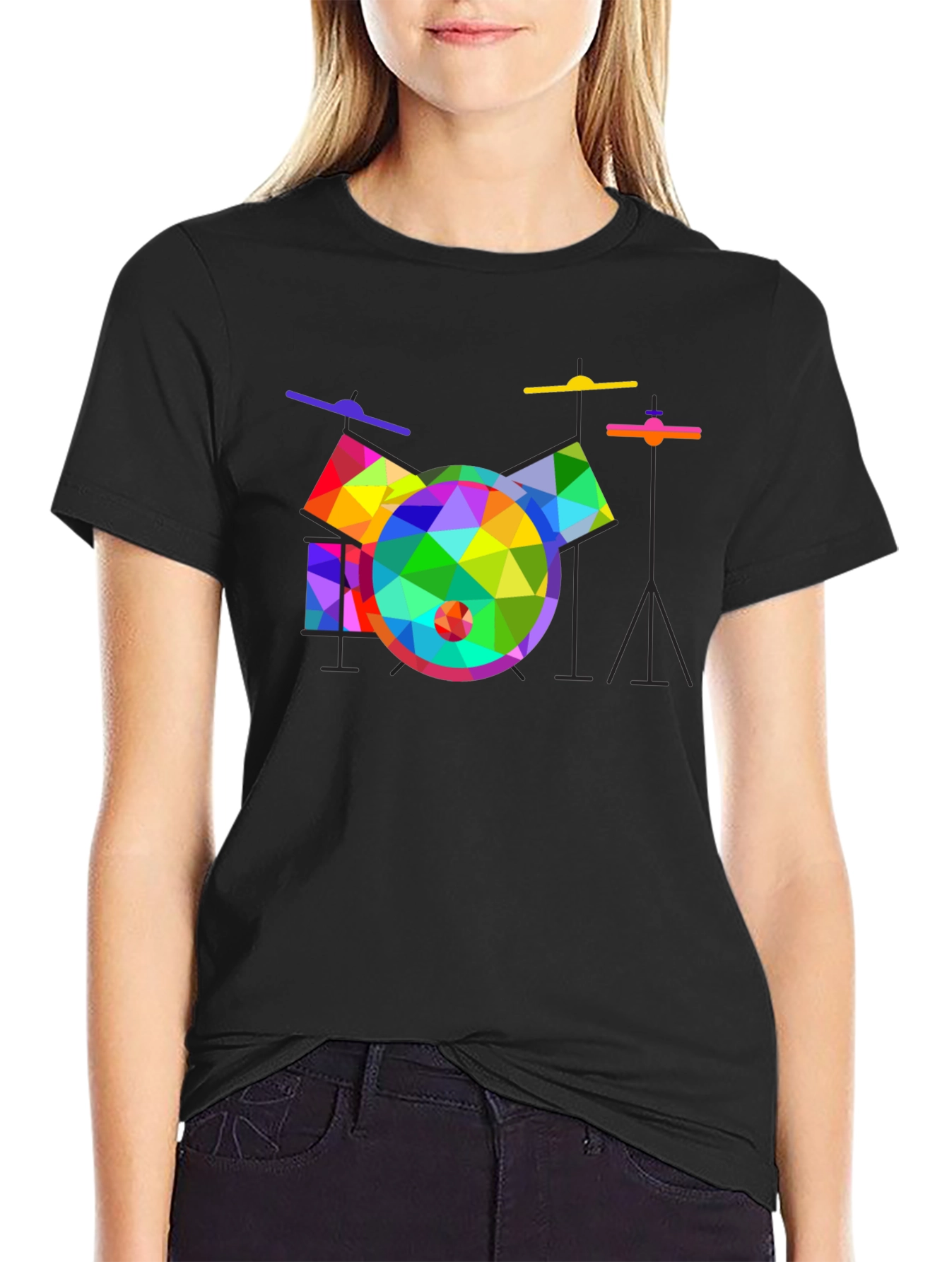Geometric Drum Set Graphic Tee