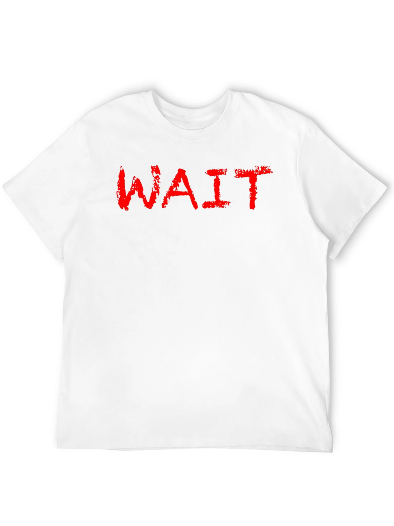 Mens Black T-Shirt with WAIT Graphic