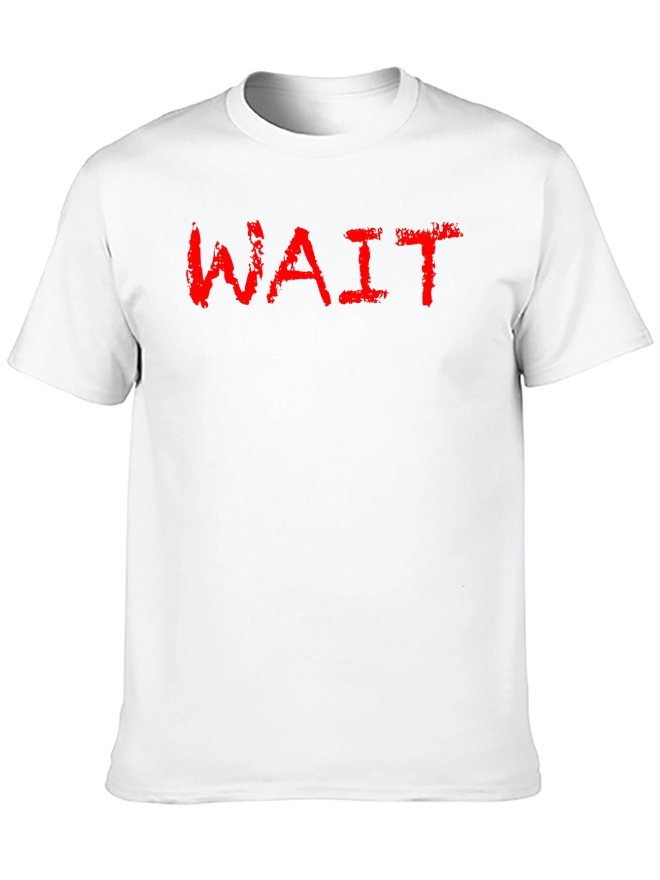 Mens Black T-Shirt with WAIT Graphic