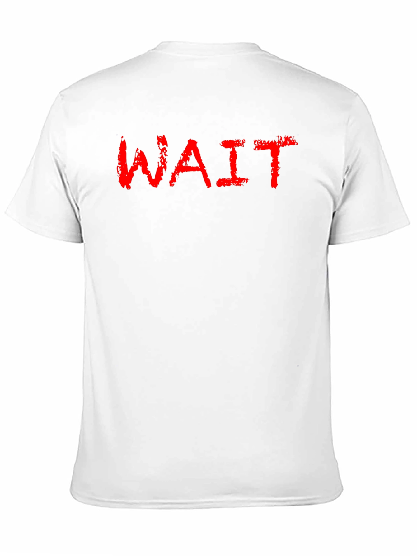Mens Black T-Shirt with WAIT Graphic