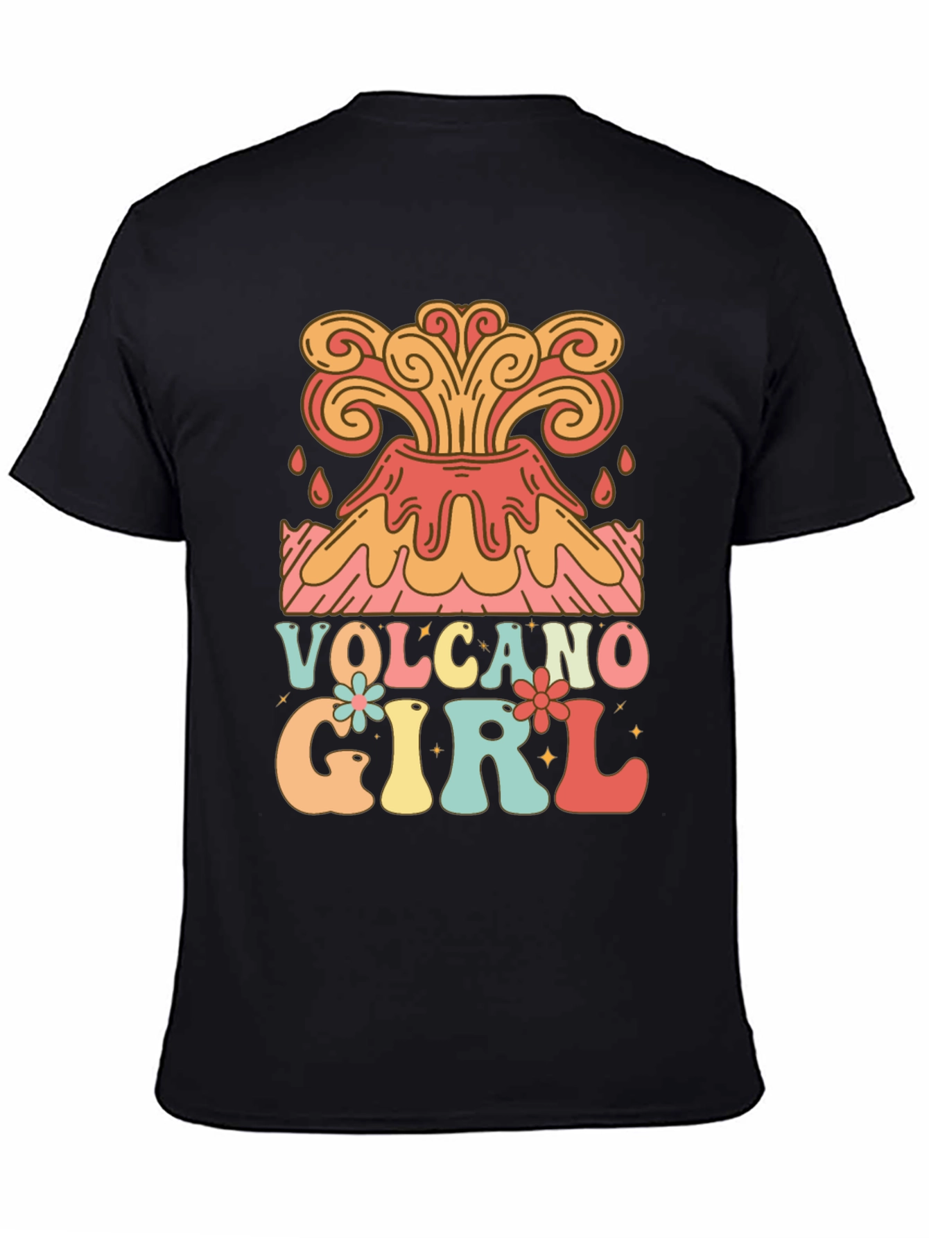 Volcano Girl Retro Style Graphic Tee